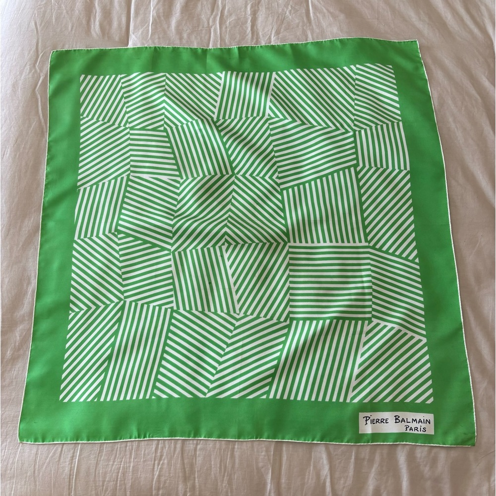 100% silk scarf, Pierre Balmain.